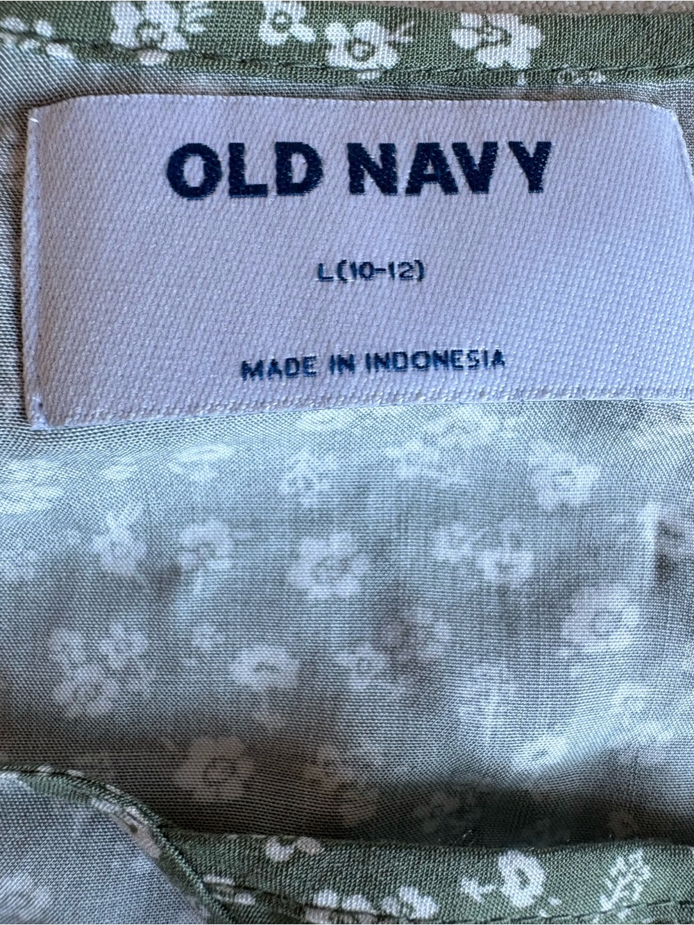 Old Navy Olive Green Floral Slip Dress - Picture 3 of 3